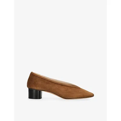 Le Monde Beryl Womens Mid Brown Luna Heeled Suede Pumps Eur 39.5 / 6.5 Uk