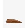 Le Monde Beryl Suede Luna Ballet Flats In Mid Brown