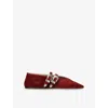 LE MONDE BERYL WOMENS LE MONDE BERYL CLAUDIA DOUBLE-BUCKLE SUEDE SLIPPERS