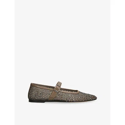 Le Monde Beryl Crystal-embellished Ballet Flats In Brown