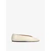 LE MONDE BERYL WOMENS WHITE LUNA POINTED-TOE LEATHER PUMPS EUR 39 / 6 UK