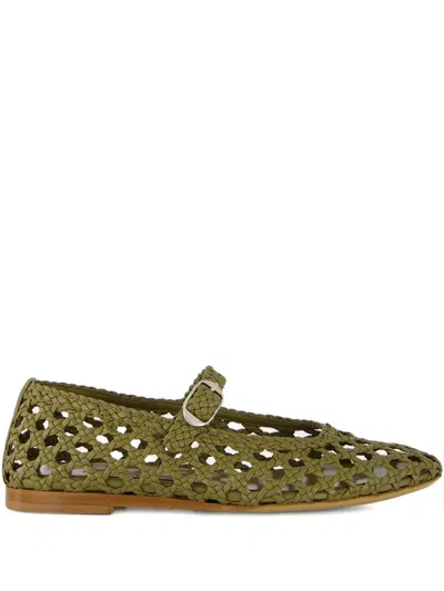 Le Monde Beryl Woven Lather Ballet Flats