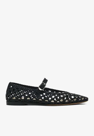 LE MONDE BERYL WOVEN MARY-JANE BALLET FLATS