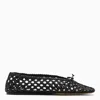 Le Monde Beryl Womens Black Regency Bow-embellished Leather Slippers In Black