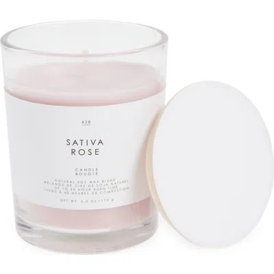 Le Monde Gourmand Sativa Rose Scented Candle In Transparent