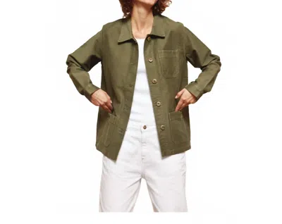 Le Mont Saint Michel Genuine Work Jacket In Khaki In Green