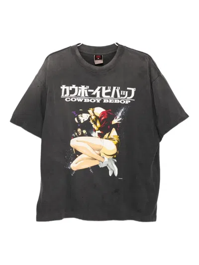 Le Mont Saint Michel Graphic-printed T-shirt In Gray