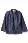 Le Mont Saint Michel Heavy Twill Vareuse In Denim In Multi