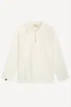 Le Mont Saint Michel Heavy Twill Vareuse In Off White In White