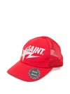 Le Mont Saint Michel Logo-print Mesh-panel Cap In Red