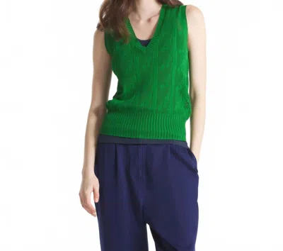 Le Mont Saint Michel Sabila Sleeveless Sweater In Green