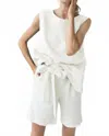 Le Muse Linen Tank In White In White