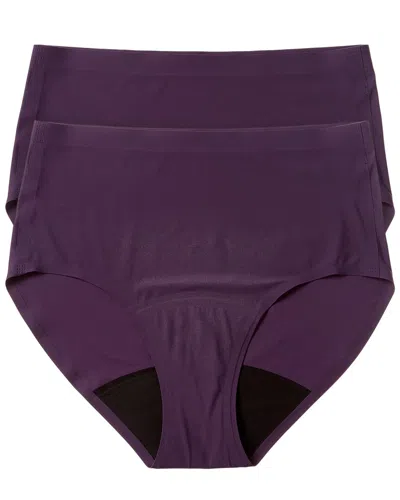 Le Mystere 2pk Leak Resistant Brief In Purple