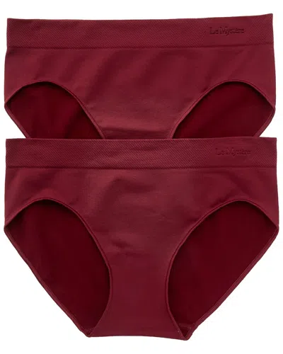 Le Mystere 2pk Seamless Comfort Hipster In Burgundy