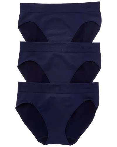 Le Mystere 3pk Seamless Comfort Bikini In Blue