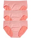 Le Mystere 3pk Seamless Comfort Bikini In Pink