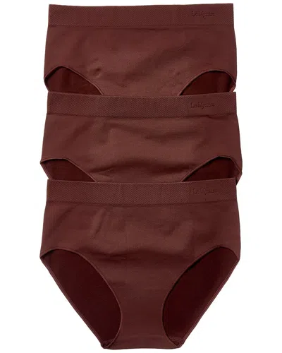 Le Mystere 3pk Seamless Comfort Hipster In Brown