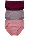 Le Mystere 3pk Seamless Comfort Hipster In Purple