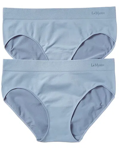 Le Mystere 3pk Seamless Comfort Hipster In Blue