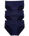 Le Mystere 3pk Seamless Comfort Hipster In Blue