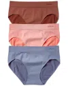 Le Mystere 3pk Seamless Comfort Hipster In Multi