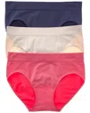 Le Mystere 3pk Seamless Comfort Hipster In Multi