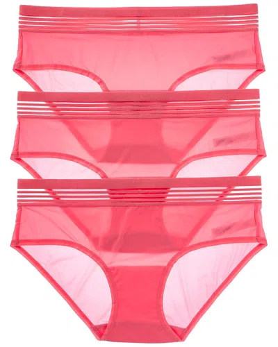Le Mystere 3pk Second Skin Hipster In Pink