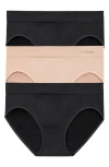 Le Mystere Women's 3-pack Seamless Comfort Bikini Briefs