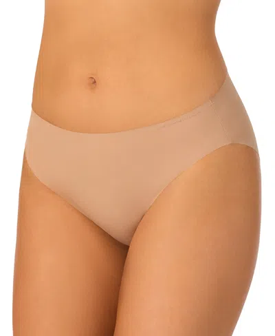 Le Mystere Cooling Comfort Free Seamless Microfiber Brief Panty In Brown