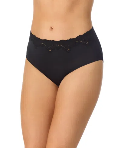 Le Mystere Lace Allure Full-coverage High-waisted Panty In Black