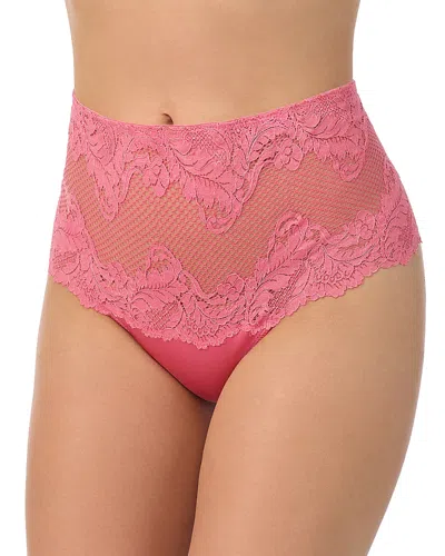 Le Mystere Lace Allure High Waist Thong In Blossom