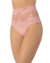 Le Mystere Lace Allure High Waist Thong In Pink