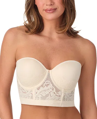 Le Mystere Lace Allure Strapless Lace Bustier In White