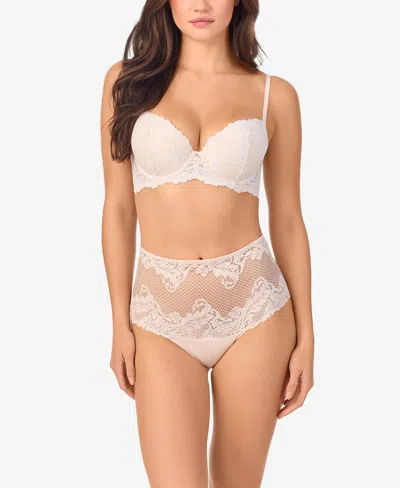Le Mystere Lace Allure Underwire Adjustable-strap Demi Bra In White
