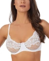 Le Mystere Lace Allure Unlined Underwire Demi Bra In Coconut