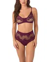 Le Mystere Lace Allure Unlined Underwire Demi Bra In Purple