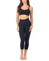 Le Mystere Seamless Comfort 3/4 Leggings In Black