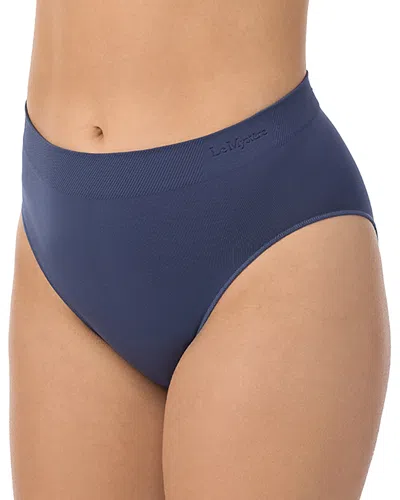 Le Mystere Seamless Comfort Hi Cut Brief In Azure Blue