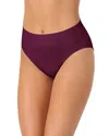 Le Mystere Seamless Comfort Hi Cut Brief In Burgundy