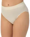 Le Mystere Seamless Comfort Hi Cut Brief In Papyrus