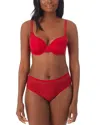 Le Mystere Second Skin Back Smoother Bra In Cherry Hot