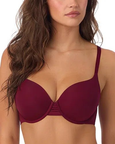 Le Mystere Second Skin Back Smoother Bra In Burgundy