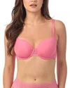 Le Mystere Second Skin Back Smoother Bra In Burgundy