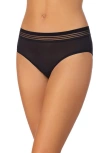 Le Mystere Second Skin Hipster Panties In Black