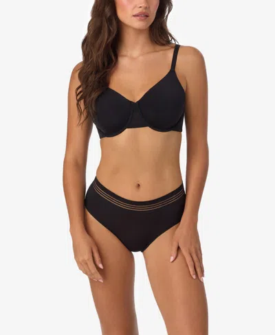 Le Mystere Second Skin Minimizer Underwire Full-coverage Bra In Black