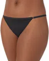 Le Mystere Shimmer Mesh Thong Panties In Black