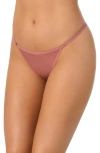 Le Mystere Shimmer Mesh Thong Panties In Shimmer Blush