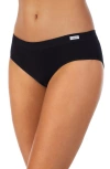Le Mystere Signature Cotton Hipster Underwear In Black