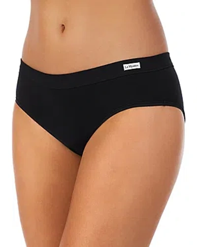 Le Mystere Signature Cotton Hipster Underwear In Black