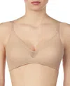 Le Mystere Women's Sheer Illusion Wireless Bra In Brown